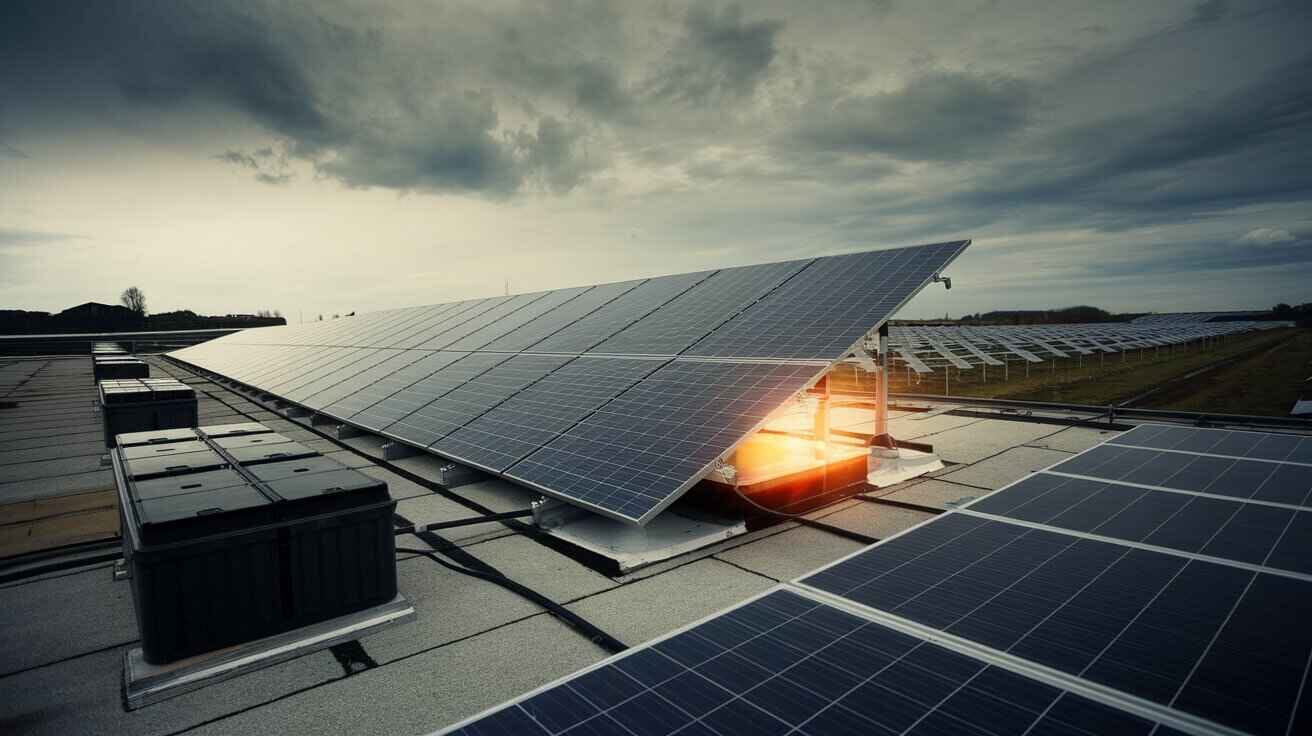 Solar panel in ground